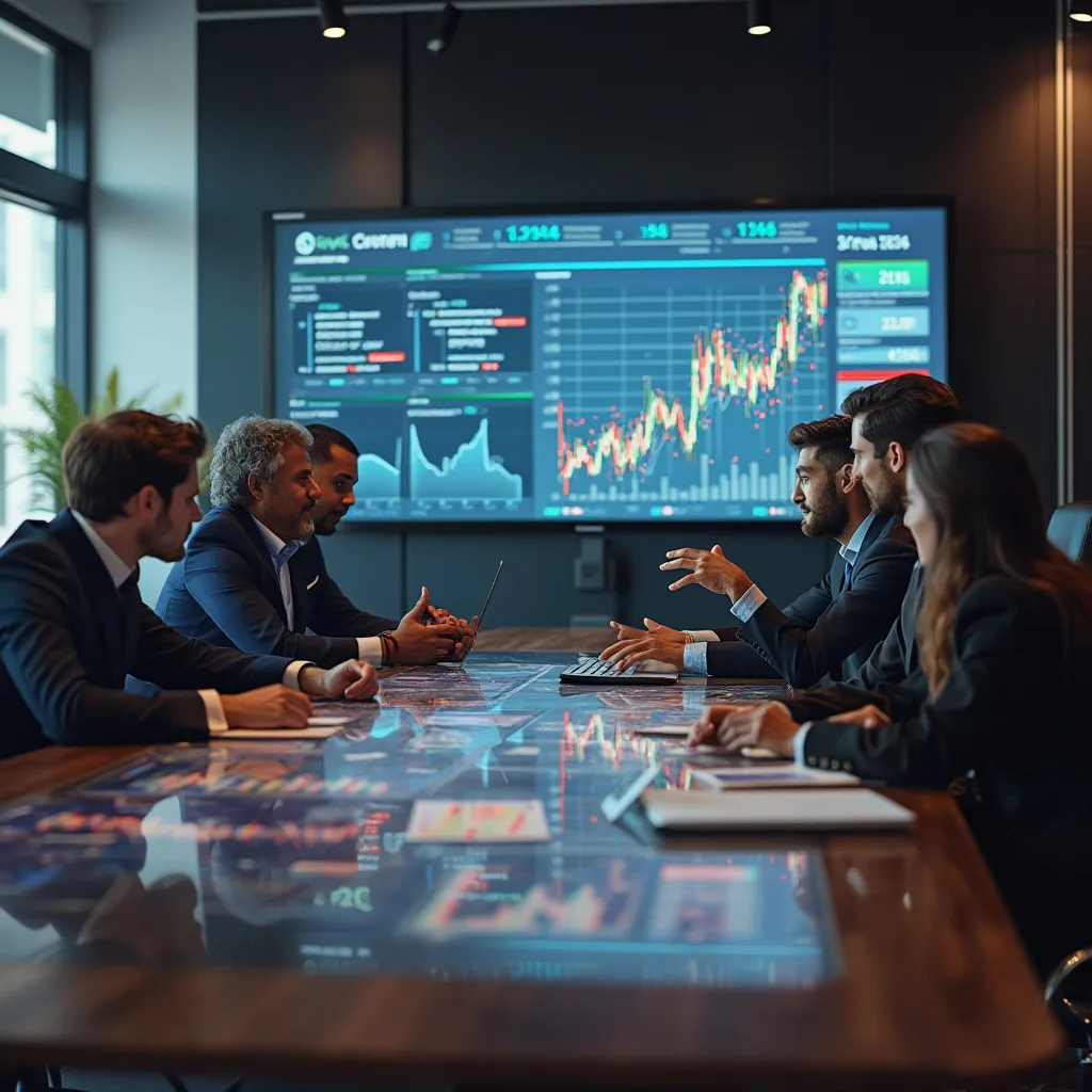 Equipo de FinanzasAR en una sesión de planificación estratégica en Buenos Aires.