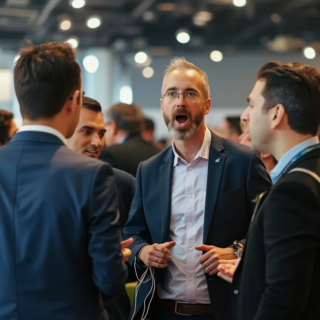 Networking en evento de finanzas